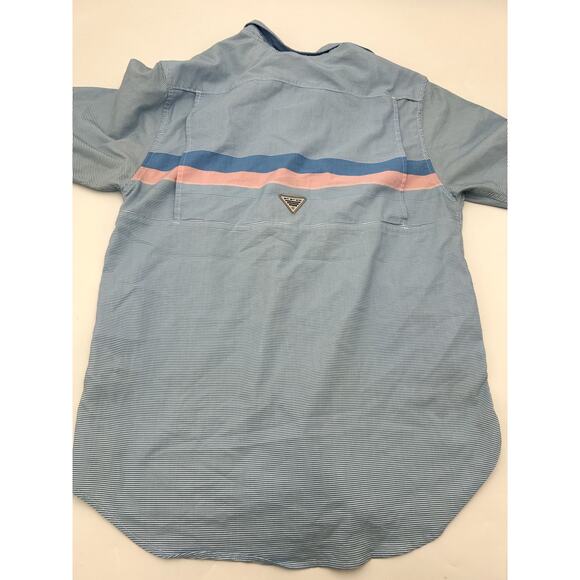 Columbia Shirt Men Small Gray Button Down Long Sleeves Collared Pull On Outdoor - Picture 2 of 5